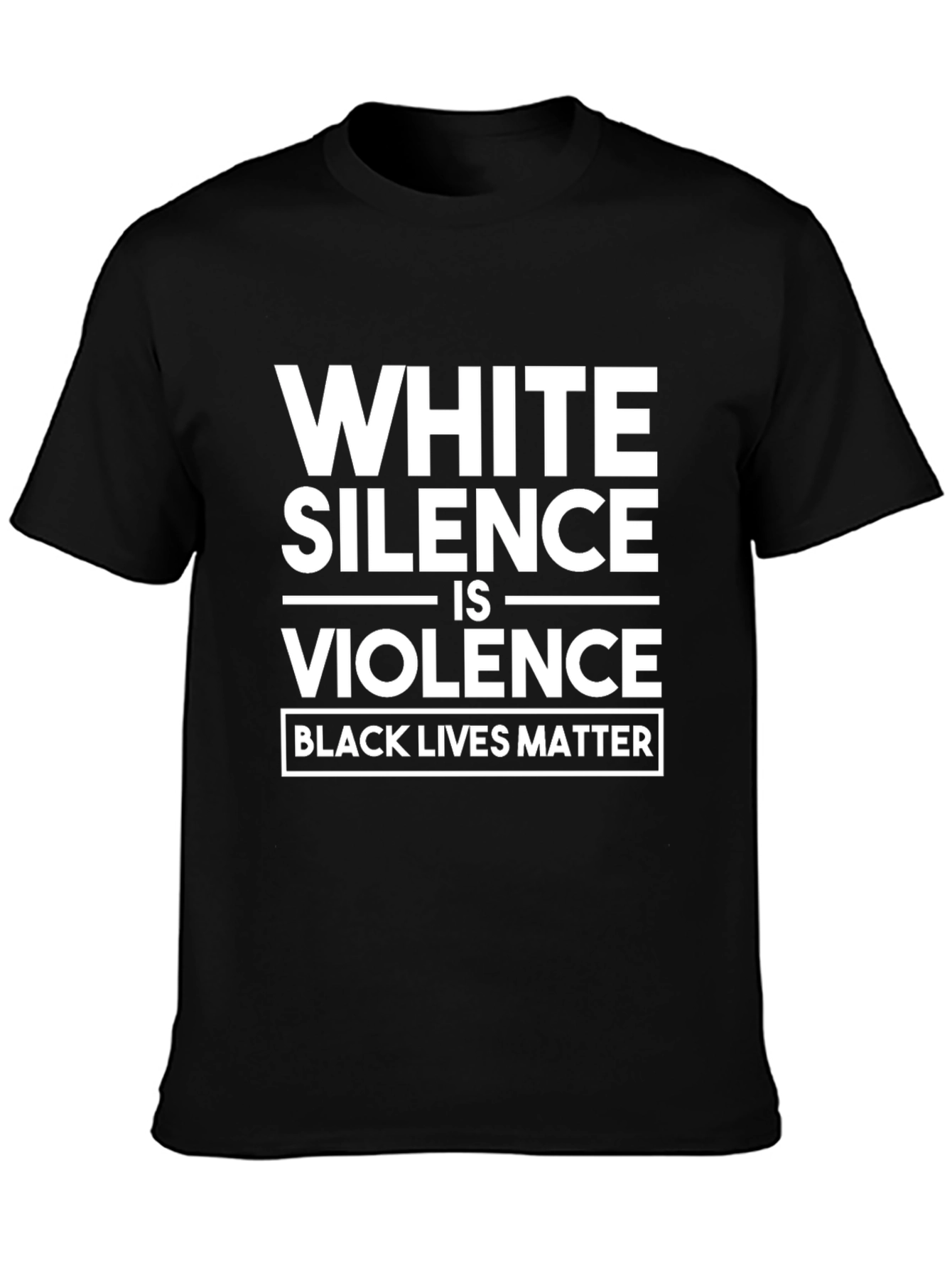 White Silence is Violence Black Lives Matter T-Shirt