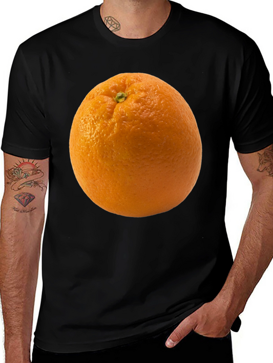 Orange Graphic Tee - Quirky Fruit T-Shirt