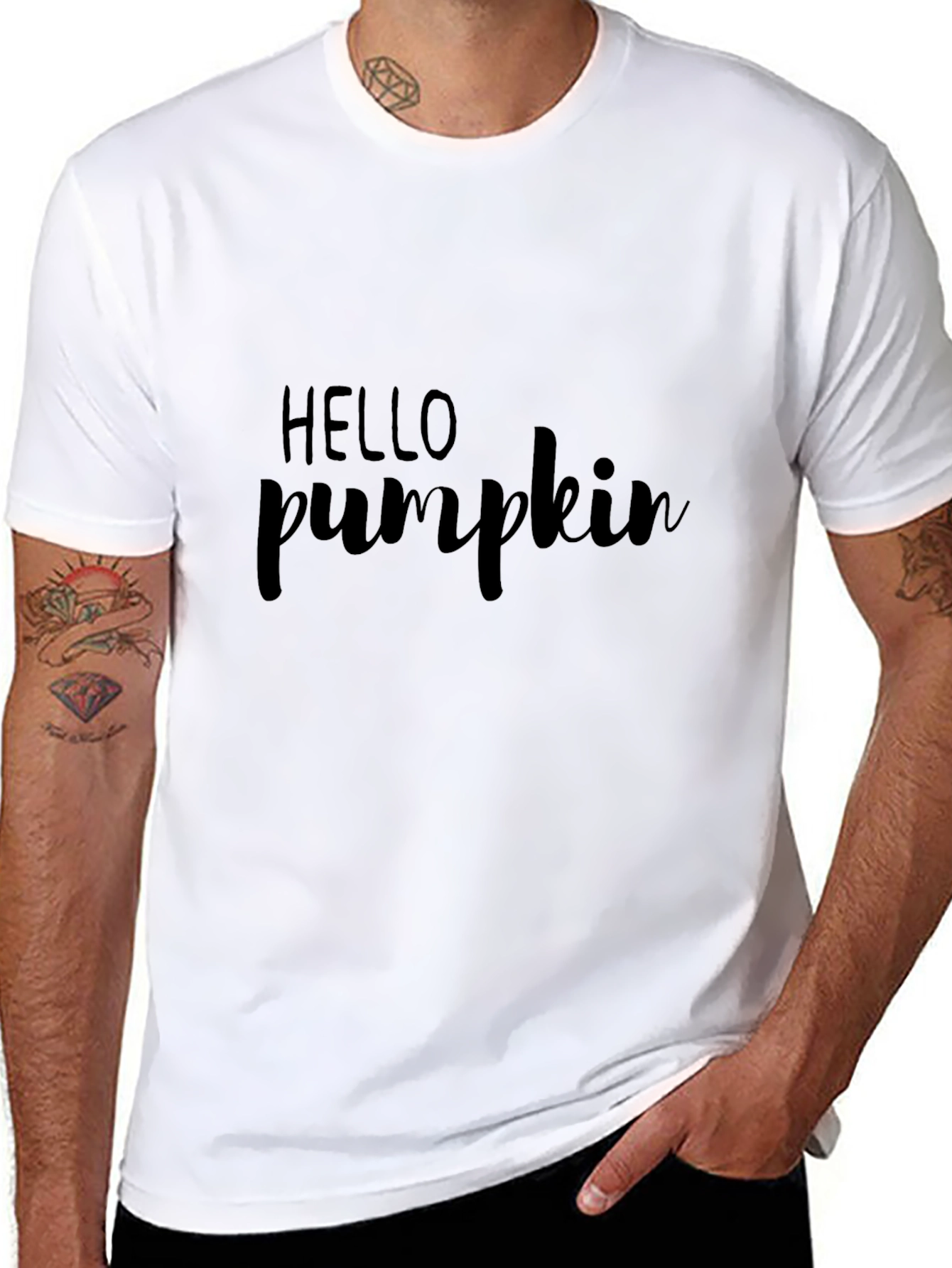 Hello Pumpkin Black Graphic Tee