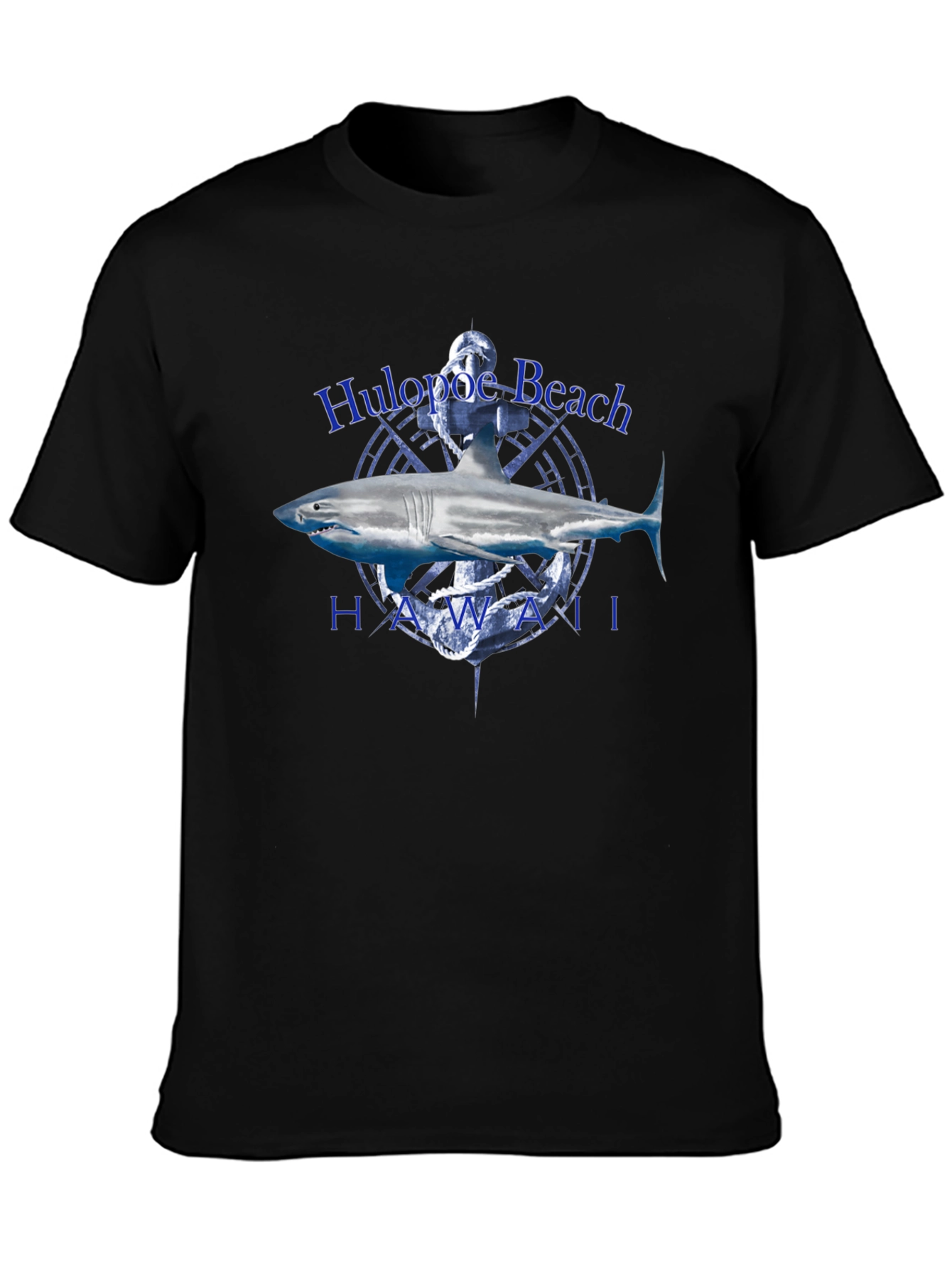 Hulopoe Beach Hawaii Shark Graphic T-Shirt