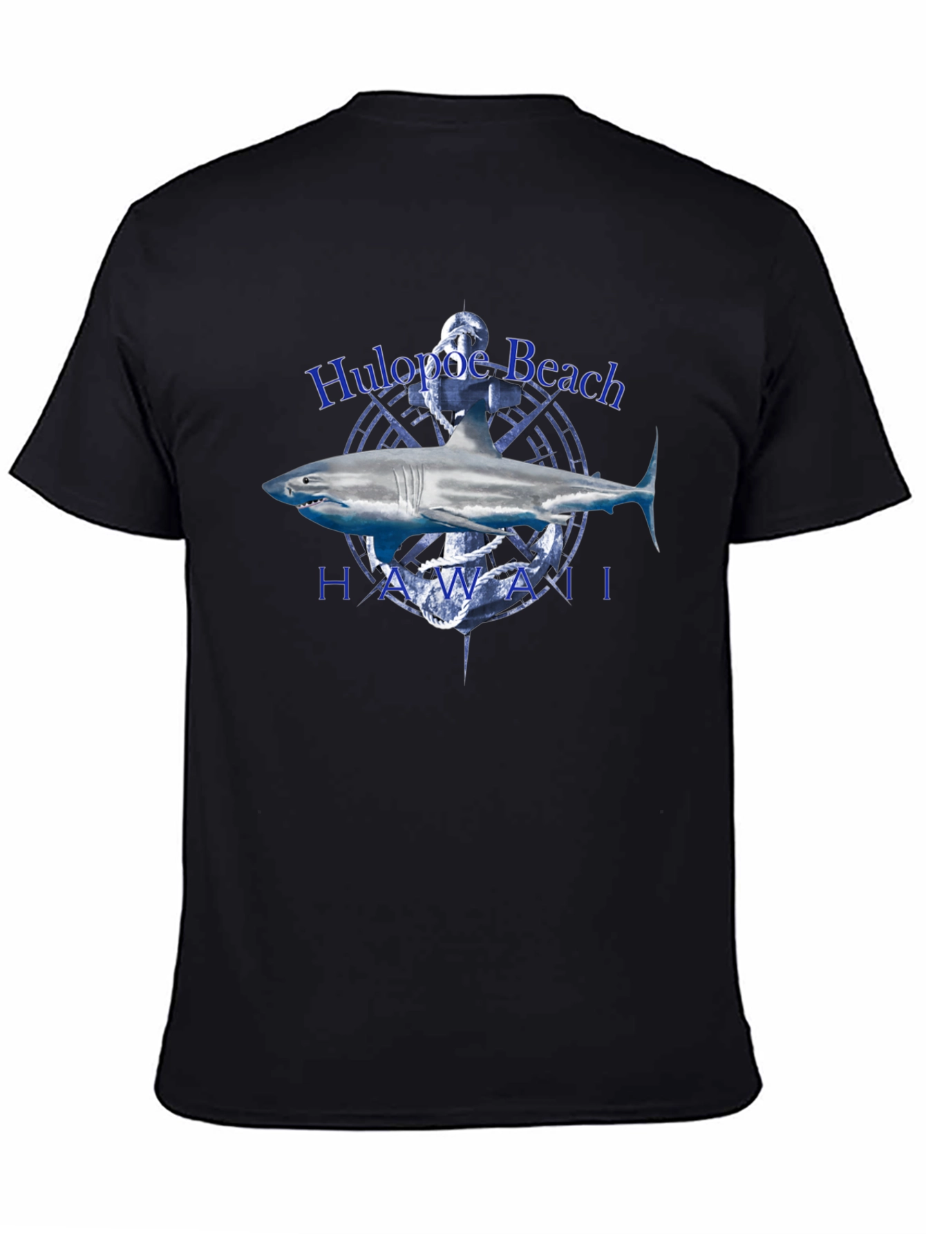 Hulopoe Beach Hawaii Shark Graphic T-Shirt