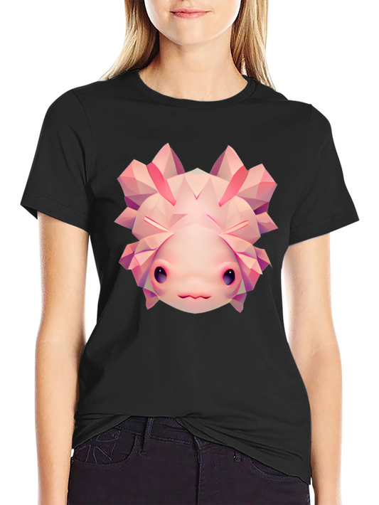 Axolotl Graphic Tee - Cool Polygonal Design