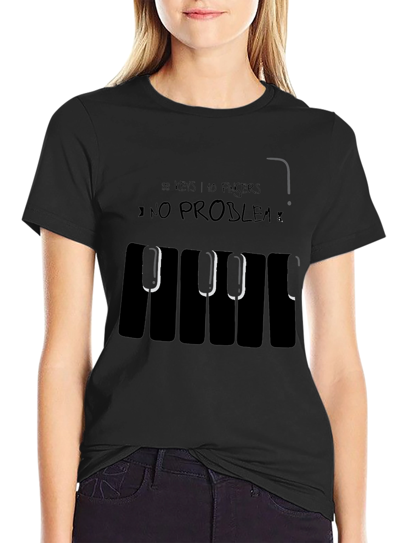 Piano Keys T-Shirt - Musicians Novelty Tee
