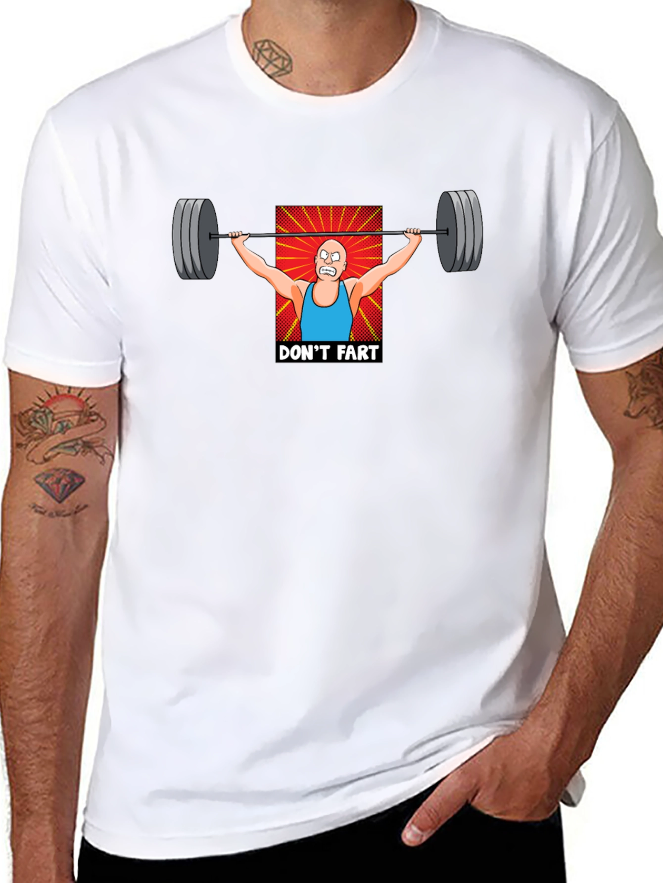 Dont Fart Weightlifter Graphic T-Shirt