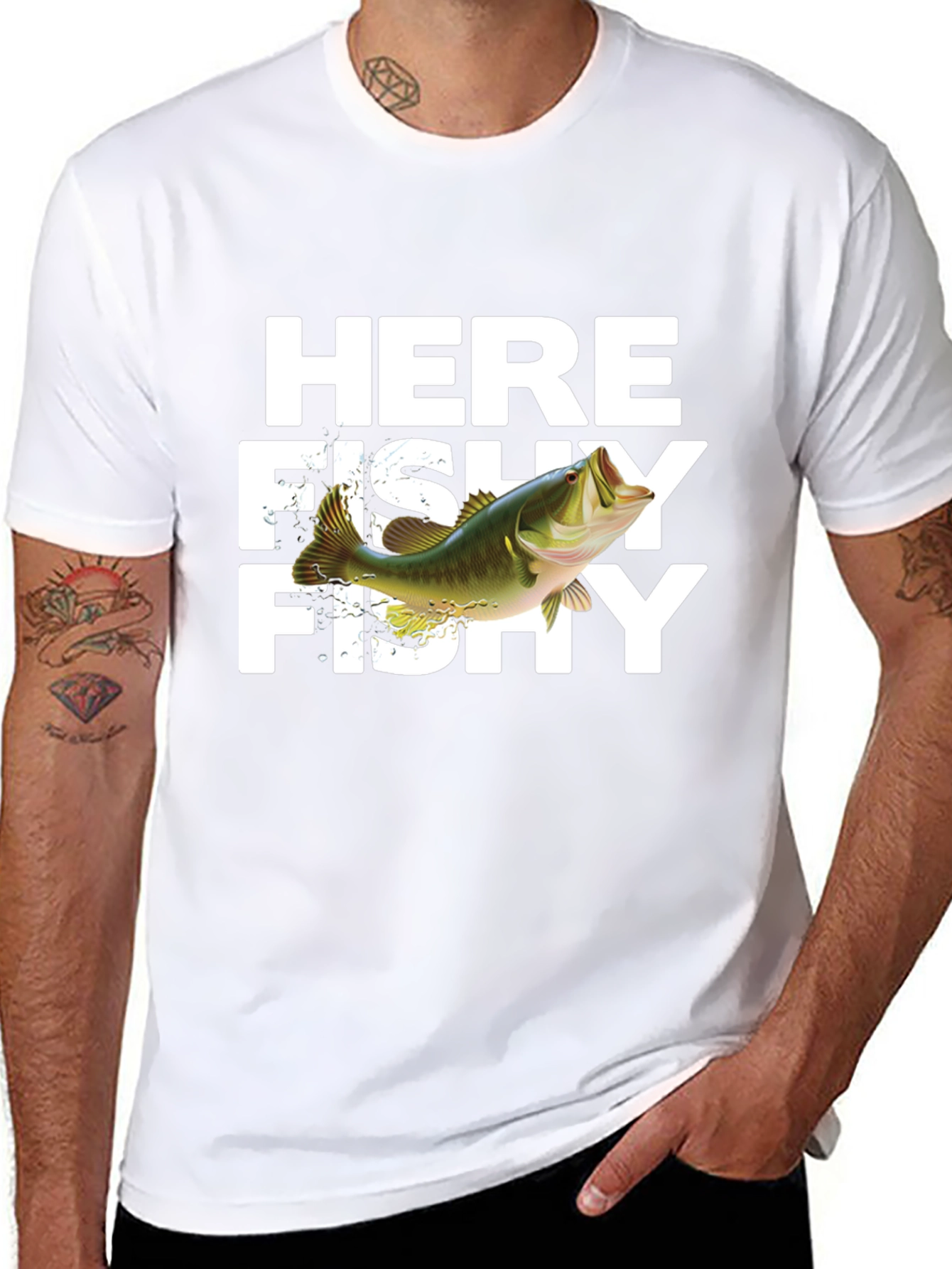 Here Fishy Fishy Graphic T-Shirt