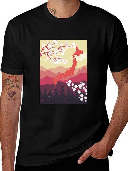 Japan Cherry Blossom T-Shirt - Unique Design