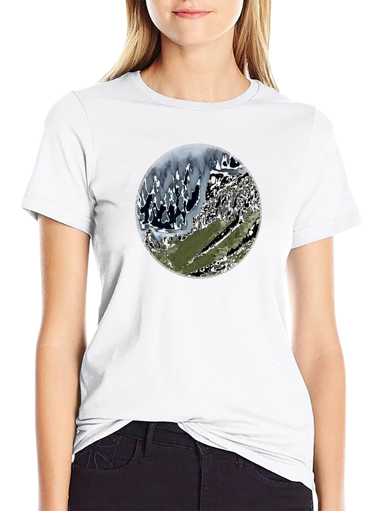 Mountainscape Graphic Tee - Black