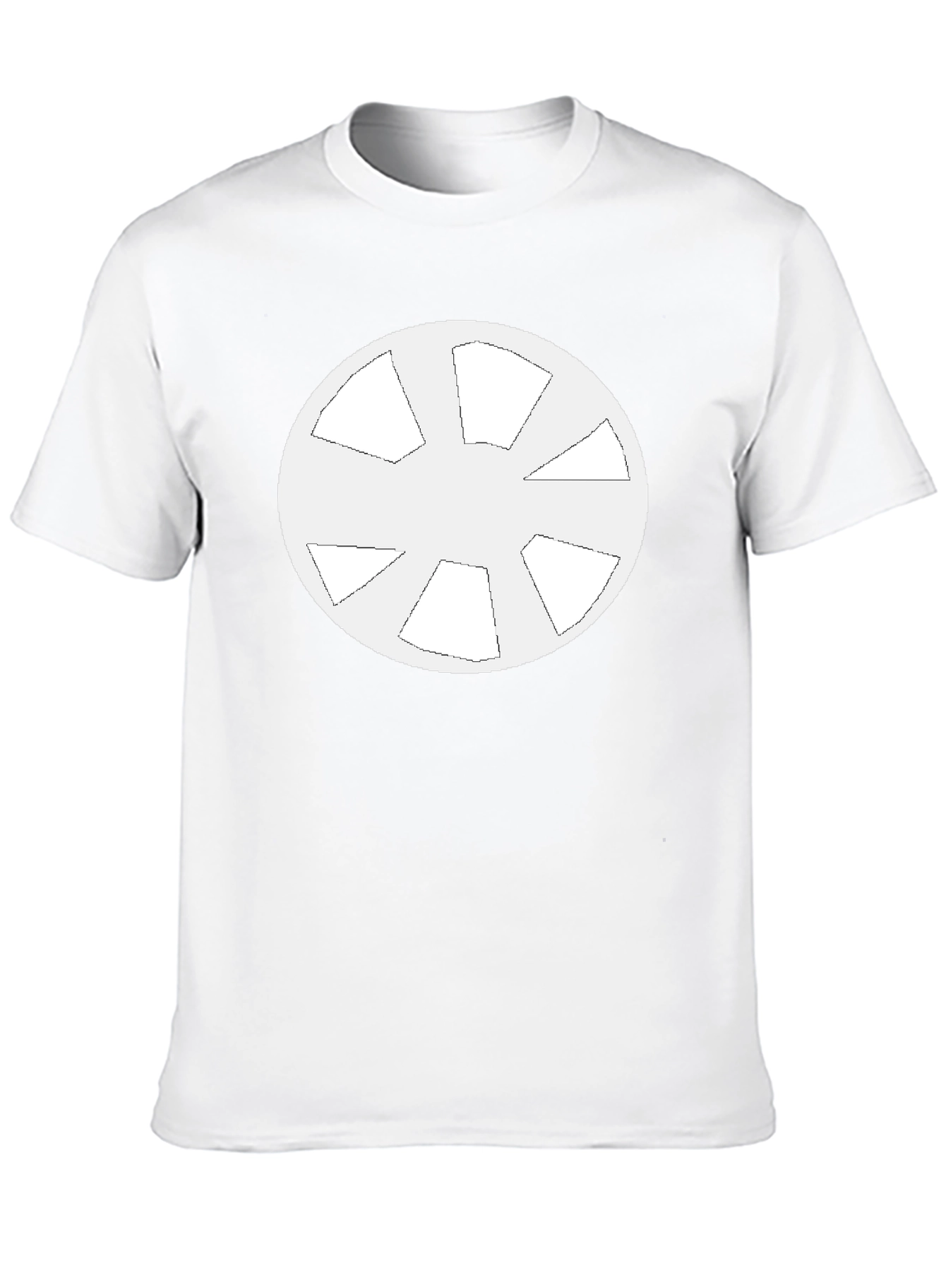 Geometric Circle Design Black T-Shirt
