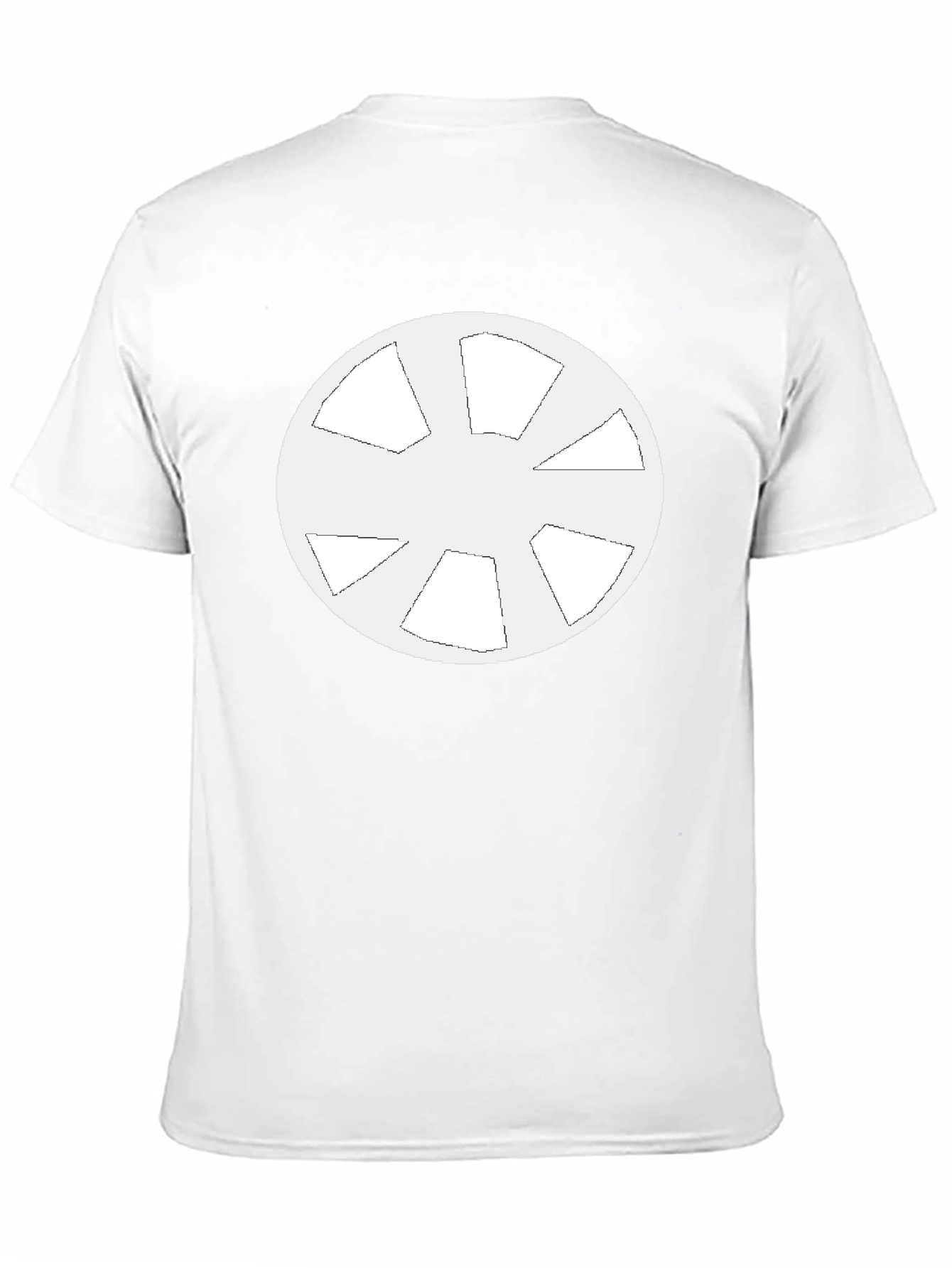 Geometric Circle Design Black T-Shirt