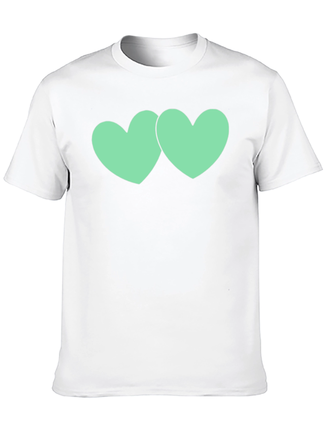 Black Tee with Mint Green Heart Graphic