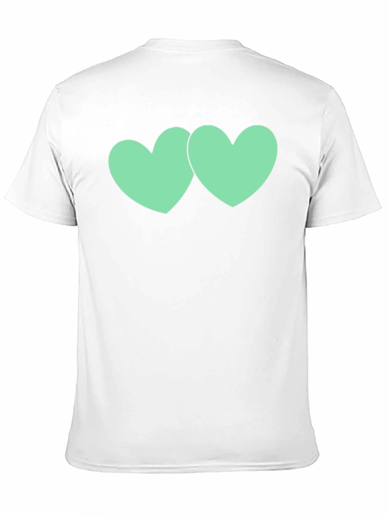 Black Tee with Mint Green Heart Graphic