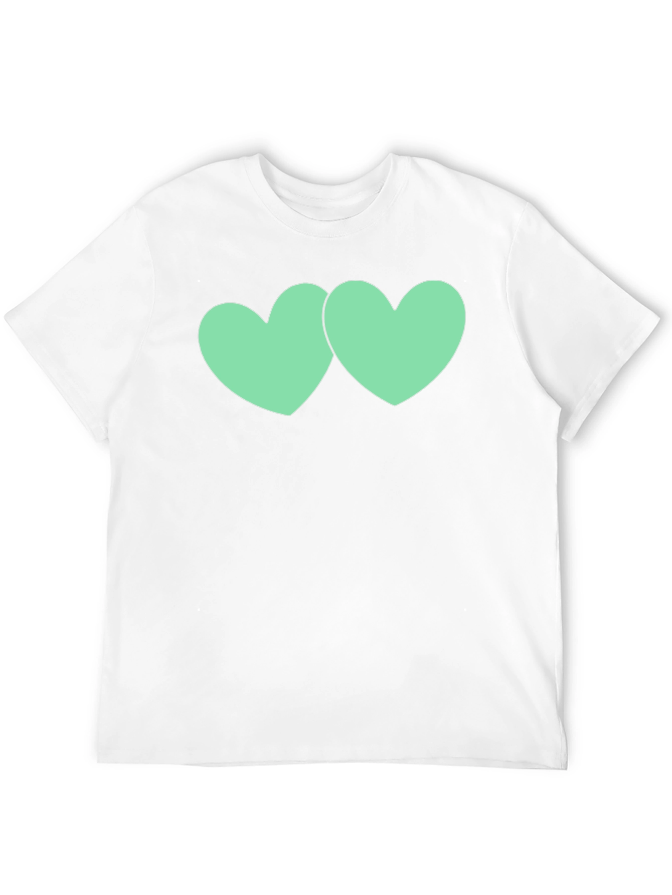Black Tee with Mint Green Heart Graphic