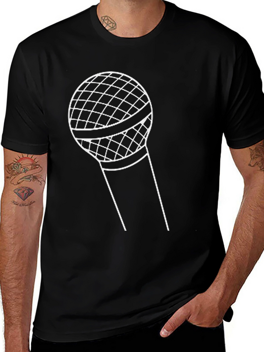 Microphone Graphic T-Shirt - Black
