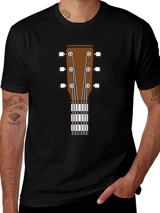 Guitar Headstock Graphic T-Shirt - Music Lover Tee