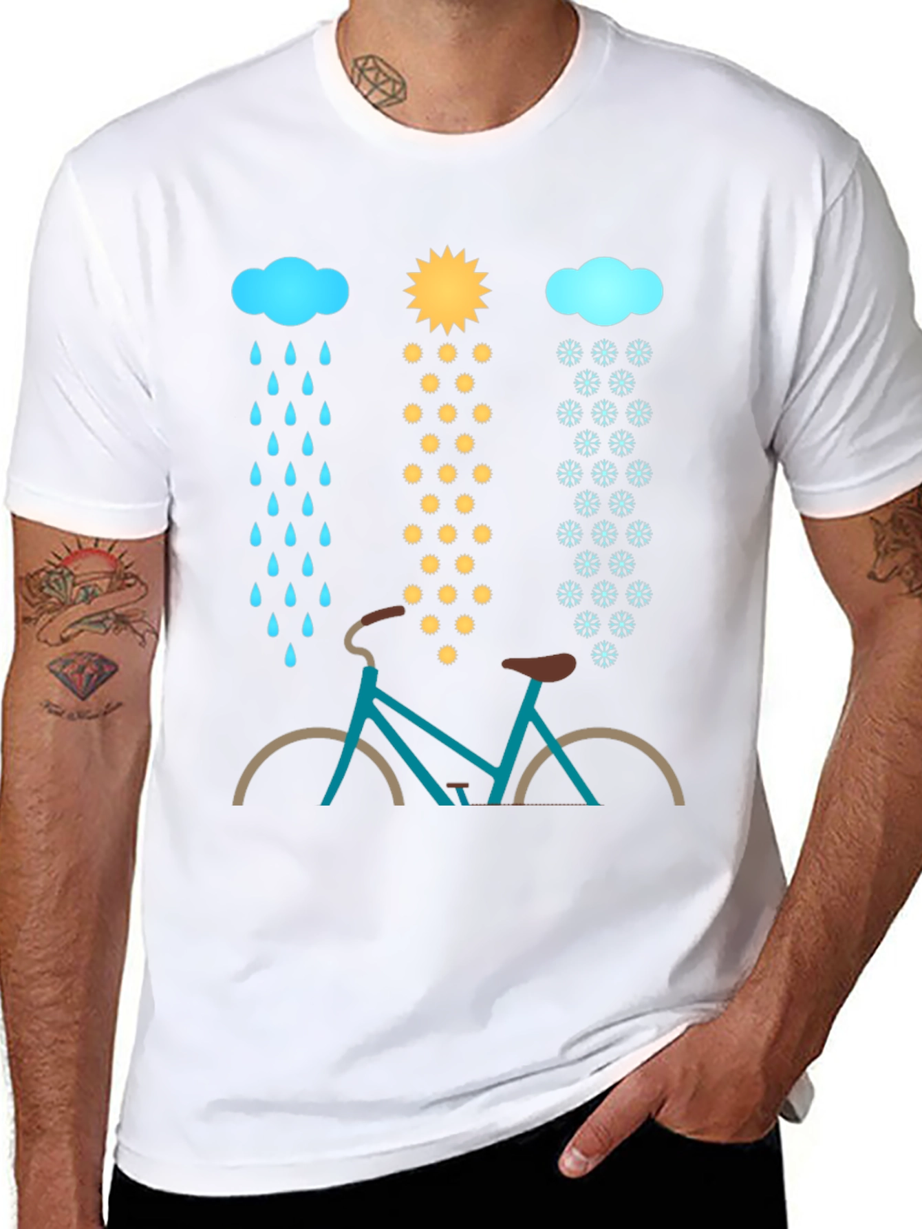 Weatherproof Bike Graphic Tee - Ride Through Any Season!