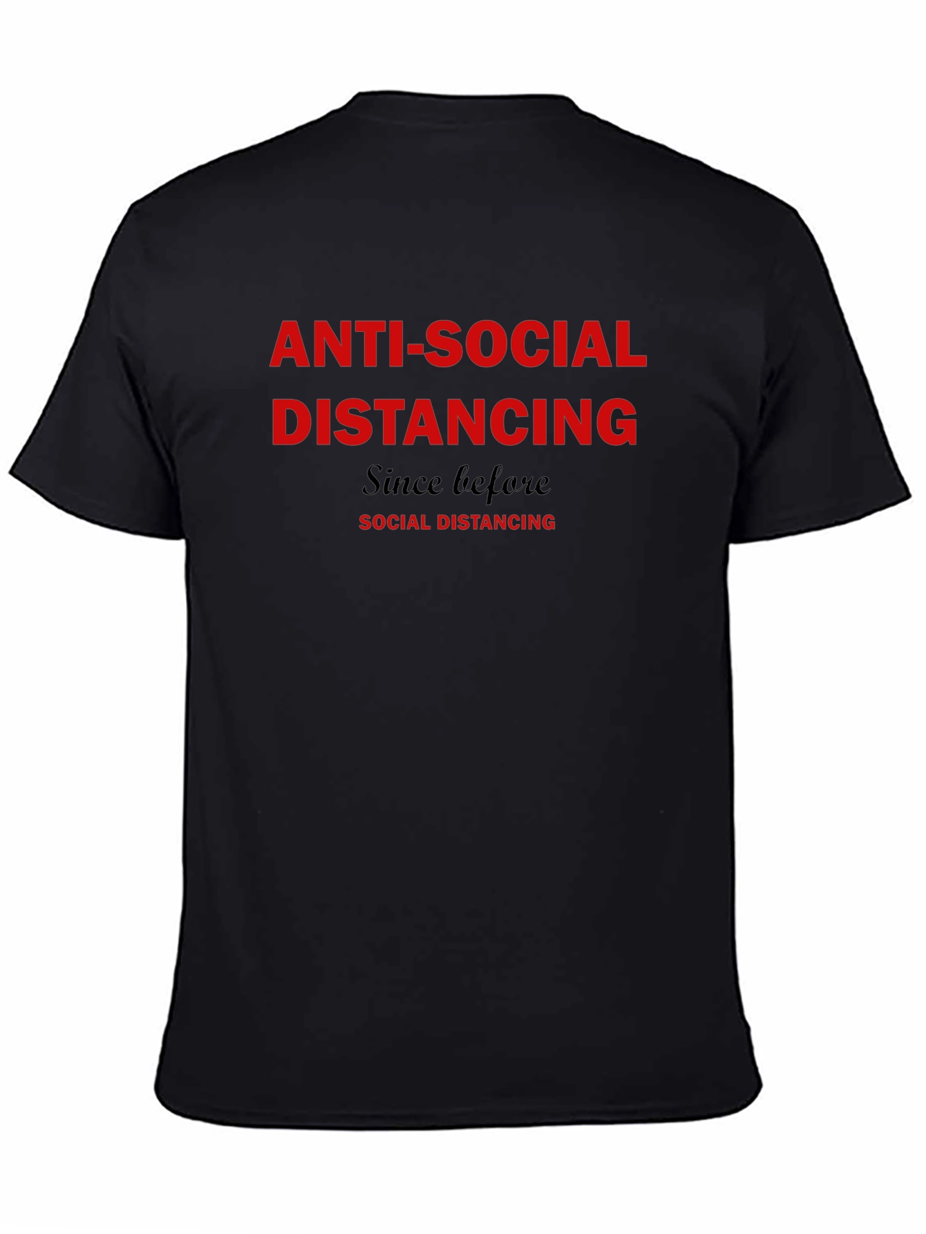 Anti-Social Distancing Black Graphic Tee
