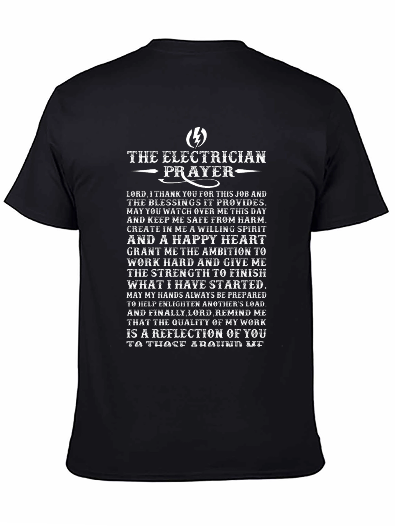 Electricians Prayer Graphic T-Shirt