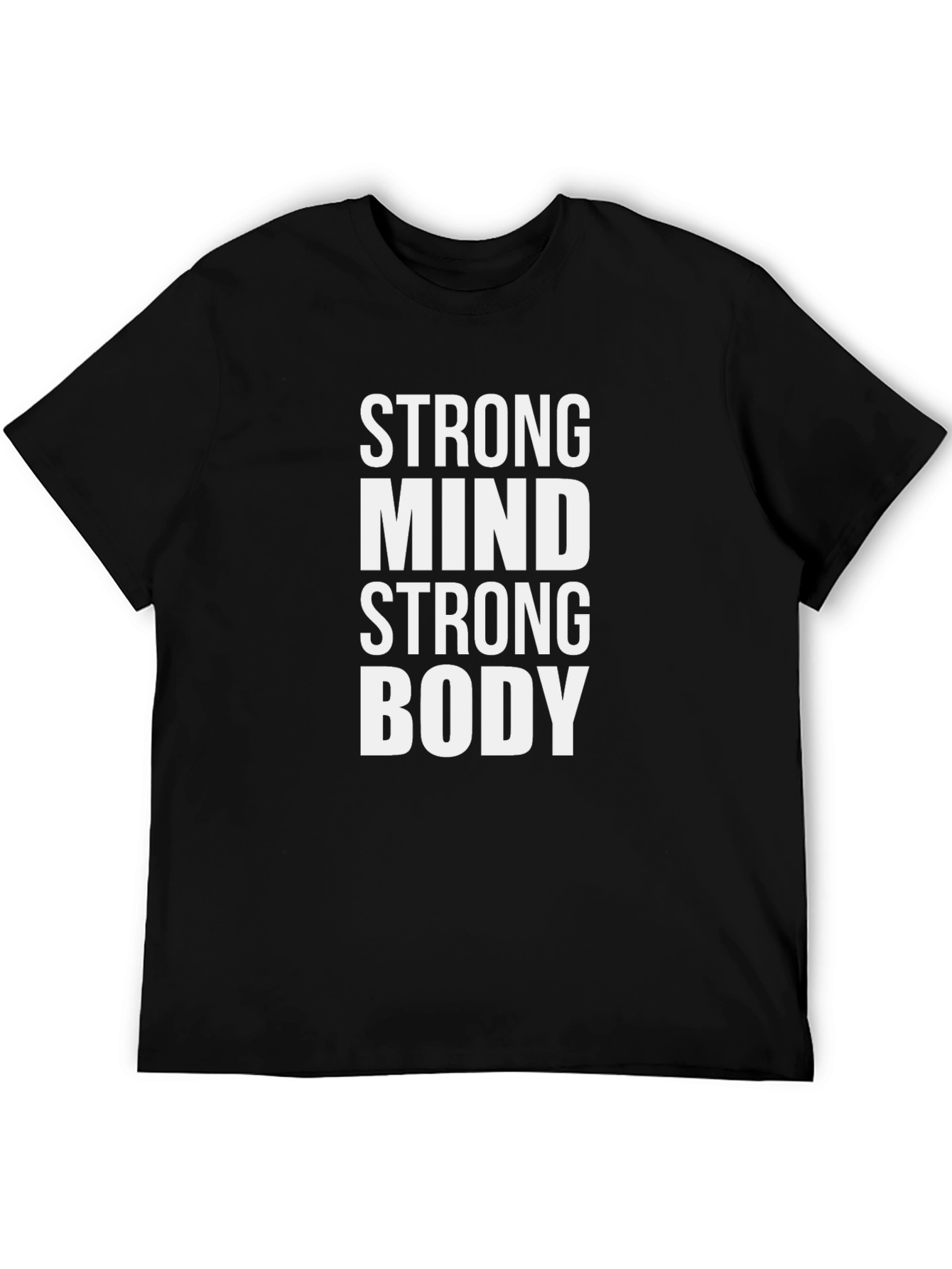 Strong Mind Strong Body Black T-Shirt Fitness Motivation