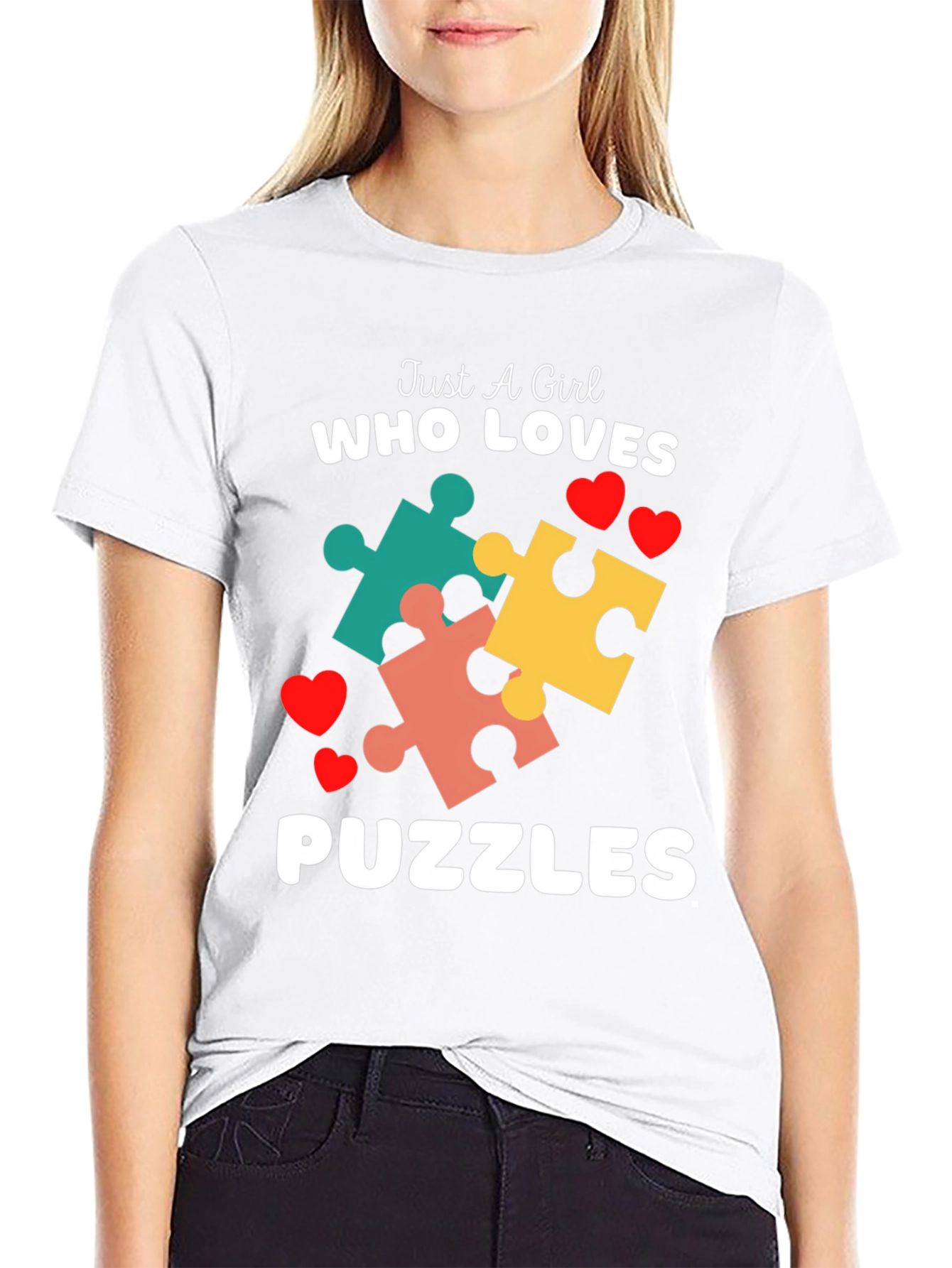 Just A Girl Who Loves Puzzles T-Shirt
