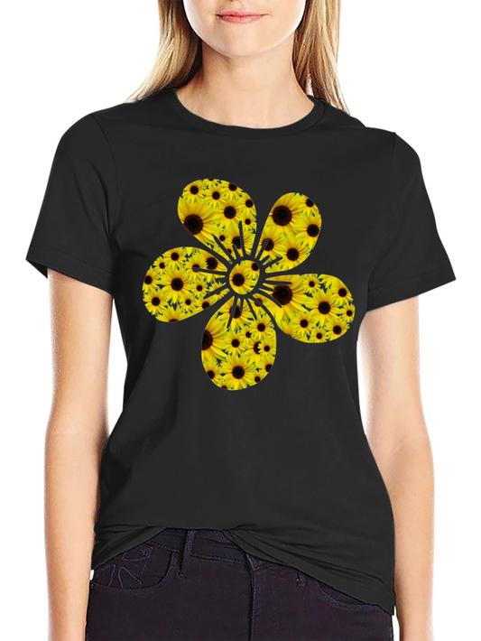 Sunflower Power T-Shirt - Black
