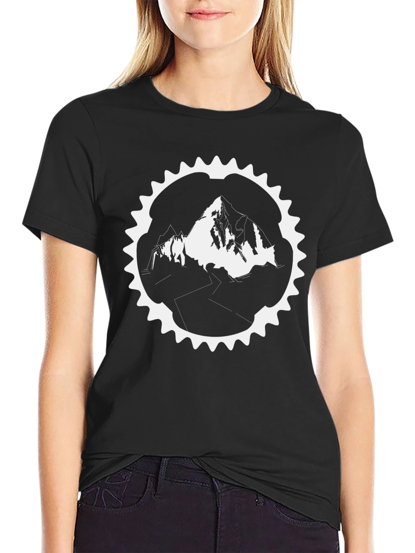 Mountain Bike Trail T-Shirt - Black Graphic Tee
