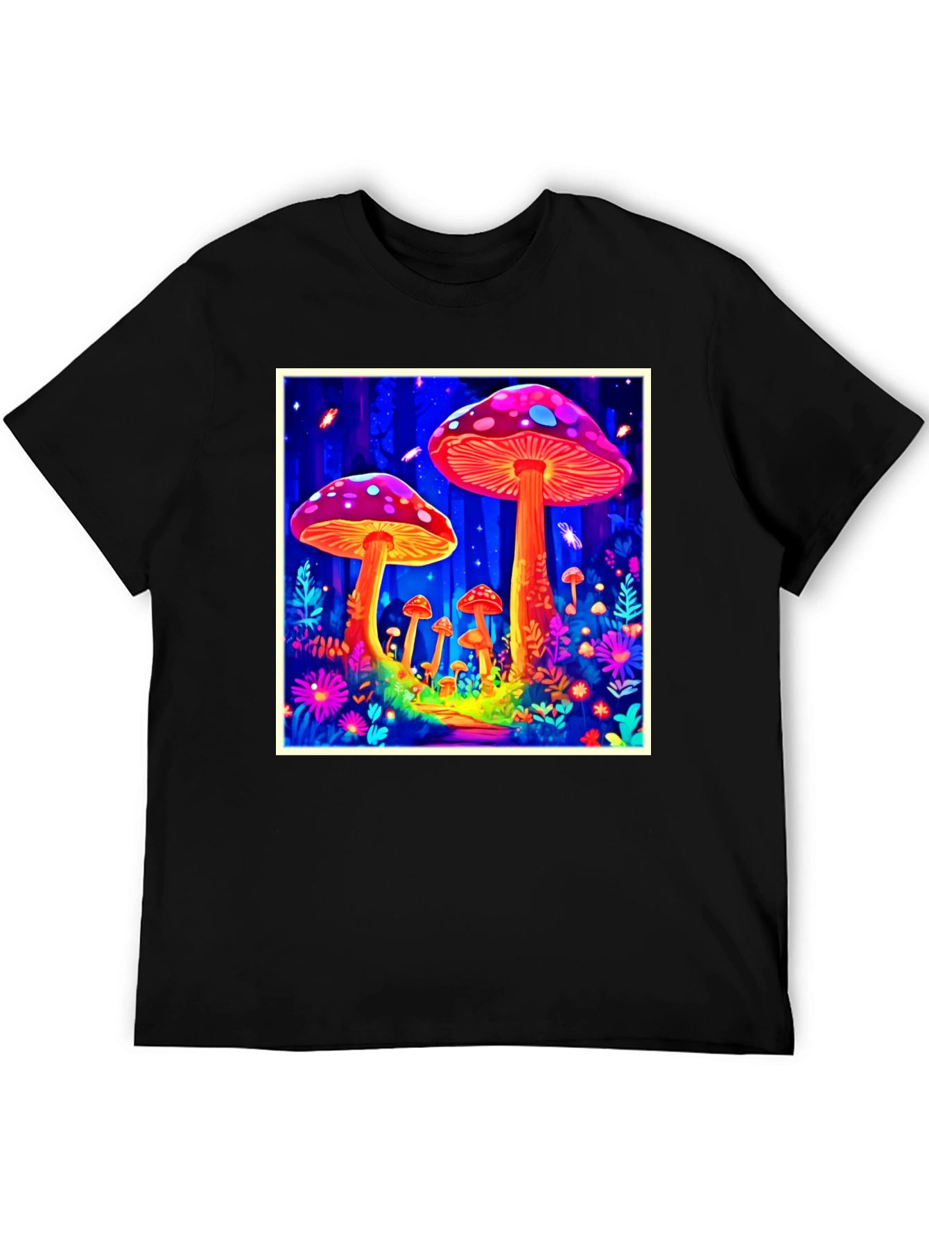 Psychedelic Mushroom Forest Graphic Tee