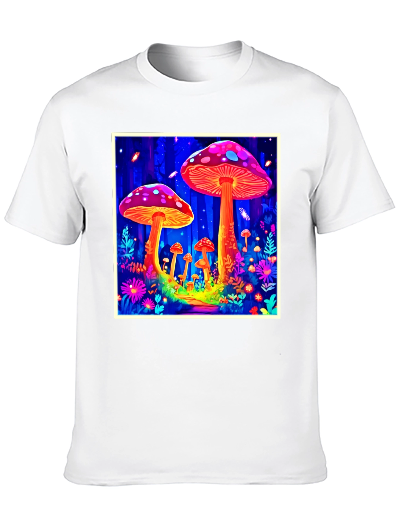 Psychedelic Mushroom Forest Graphic Tee