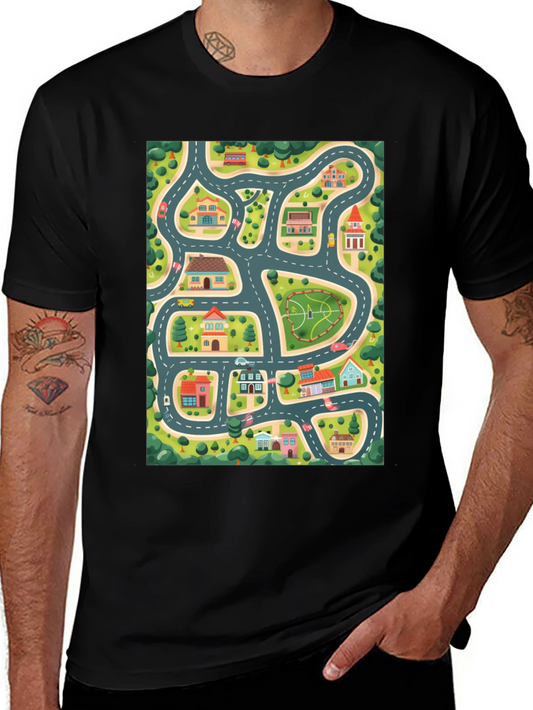 Road Map Graphic T-Shirt
