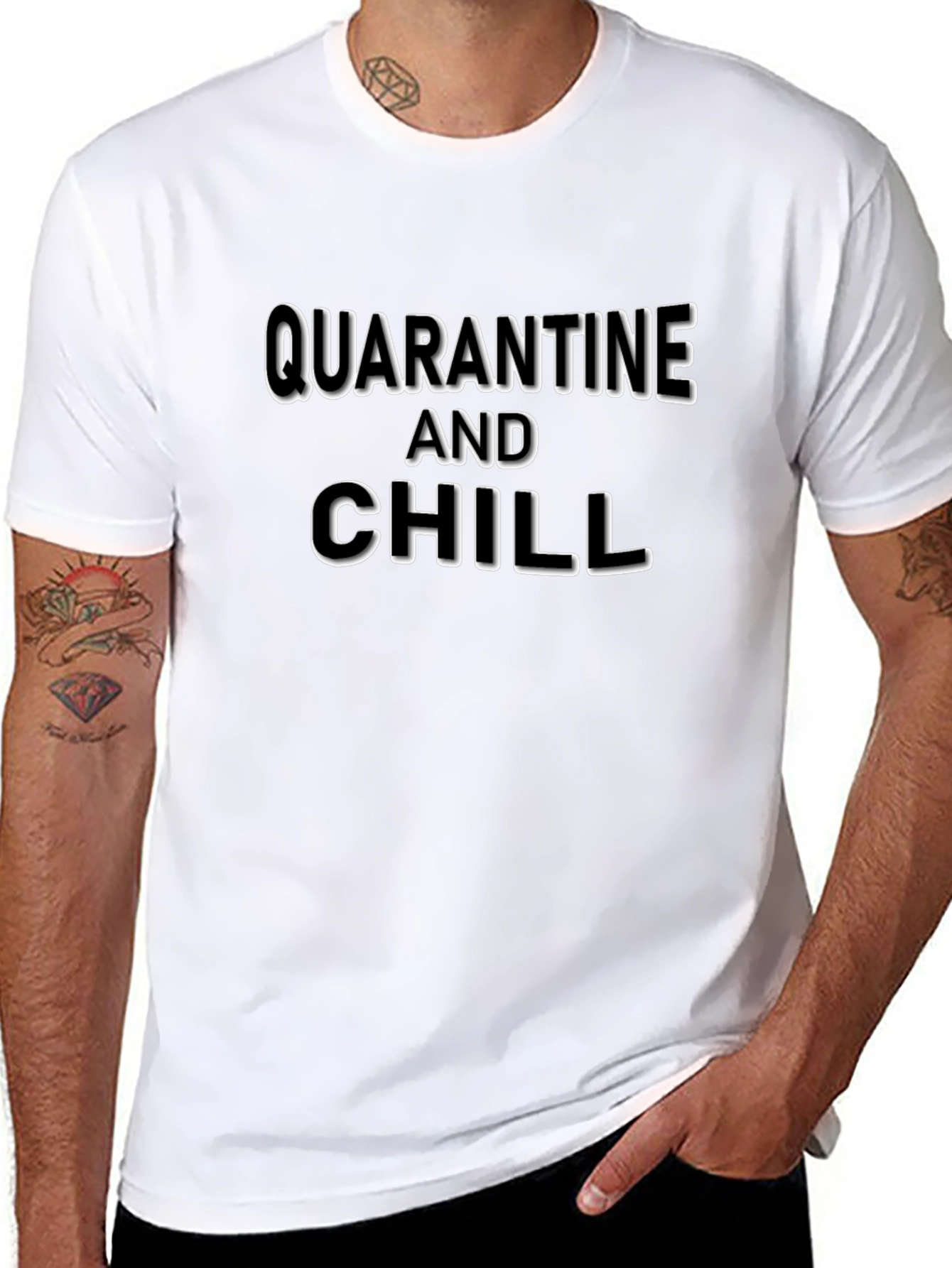 Quarantine and Chill Black T-Shirt