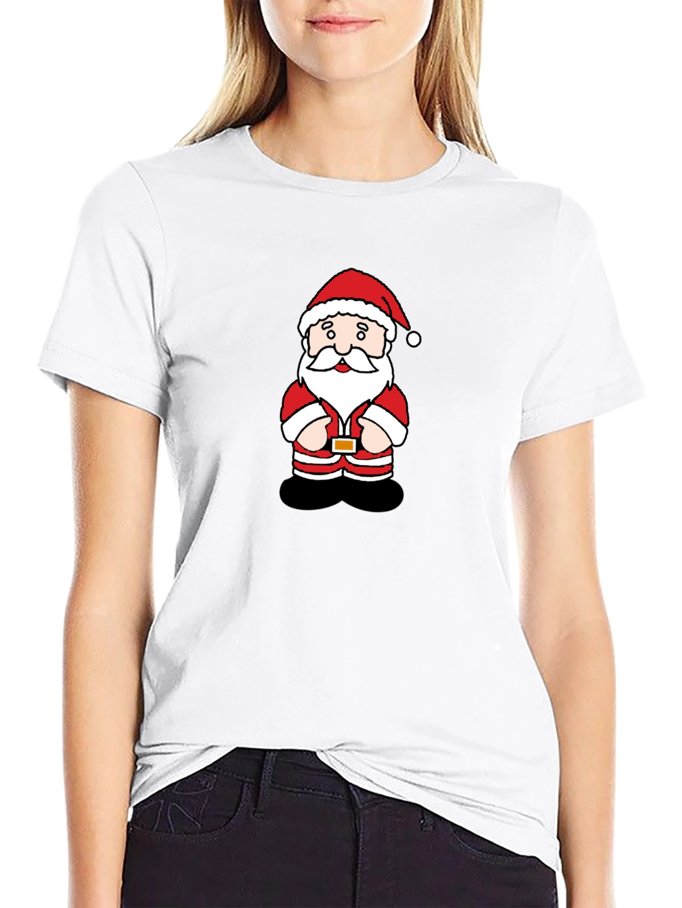 Festive Santa Claus Graphic T-Shirt