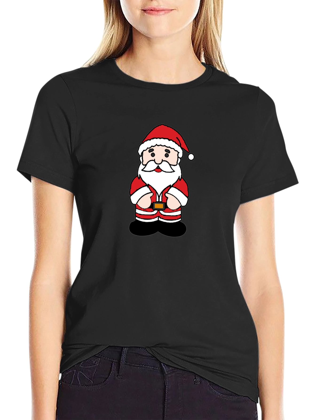Festive Santa Claus Graphic T-Shirt