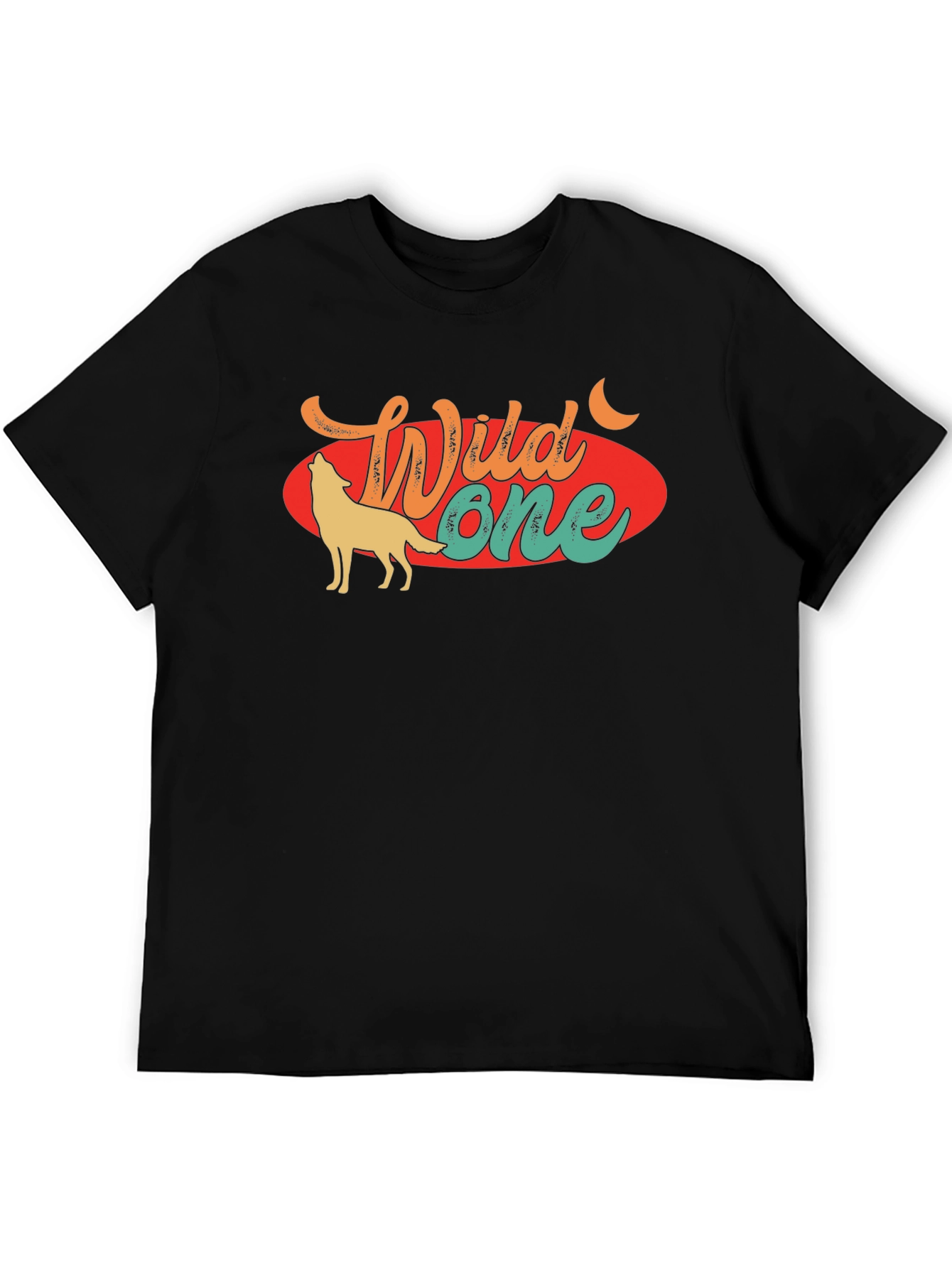 Wild One Wolf Graphic Tee - Retro Style T-Shirt