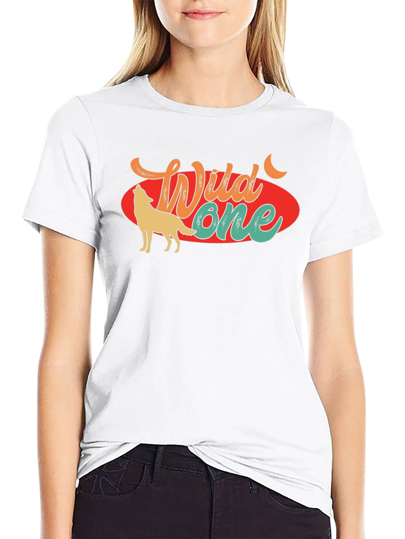 Wild One Wolf Graphic Tee - Retro Style T-Shirt