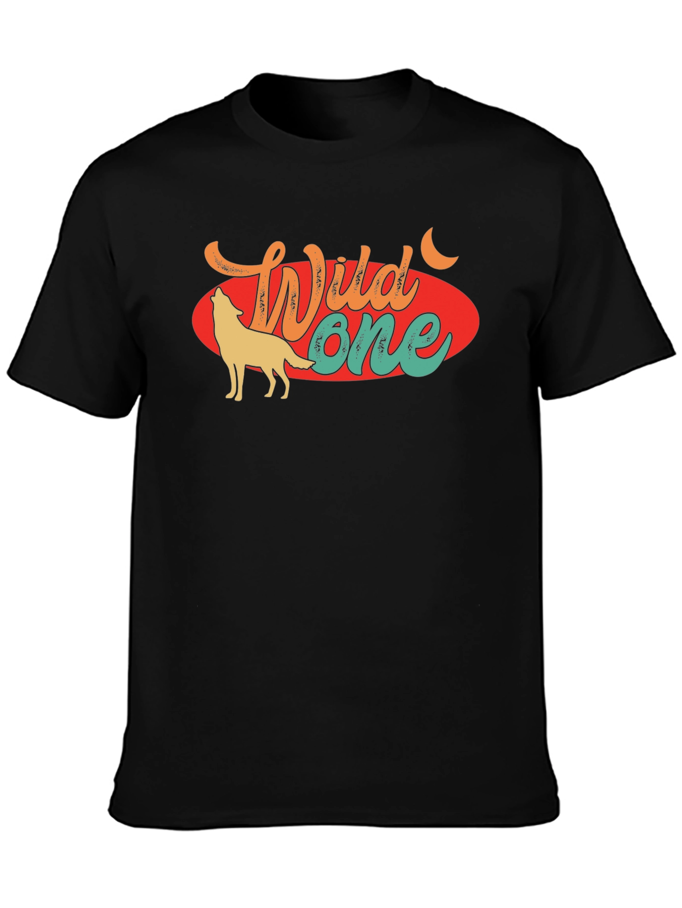 Wild One Wolf Graphic Tee - Retro Style T-Shirt