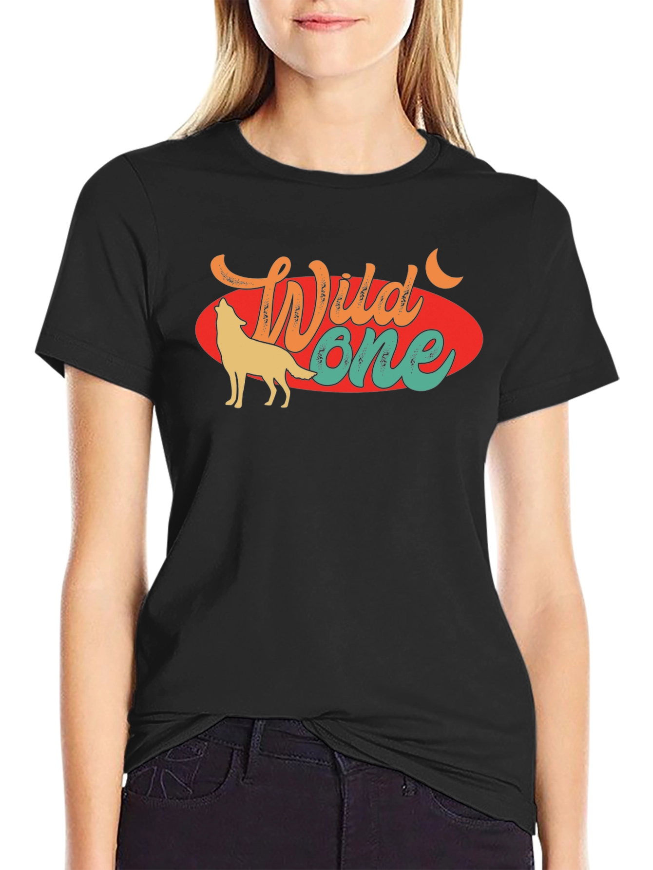 Wild One Wolf Graphic Tee - Retro Style T-Shirt