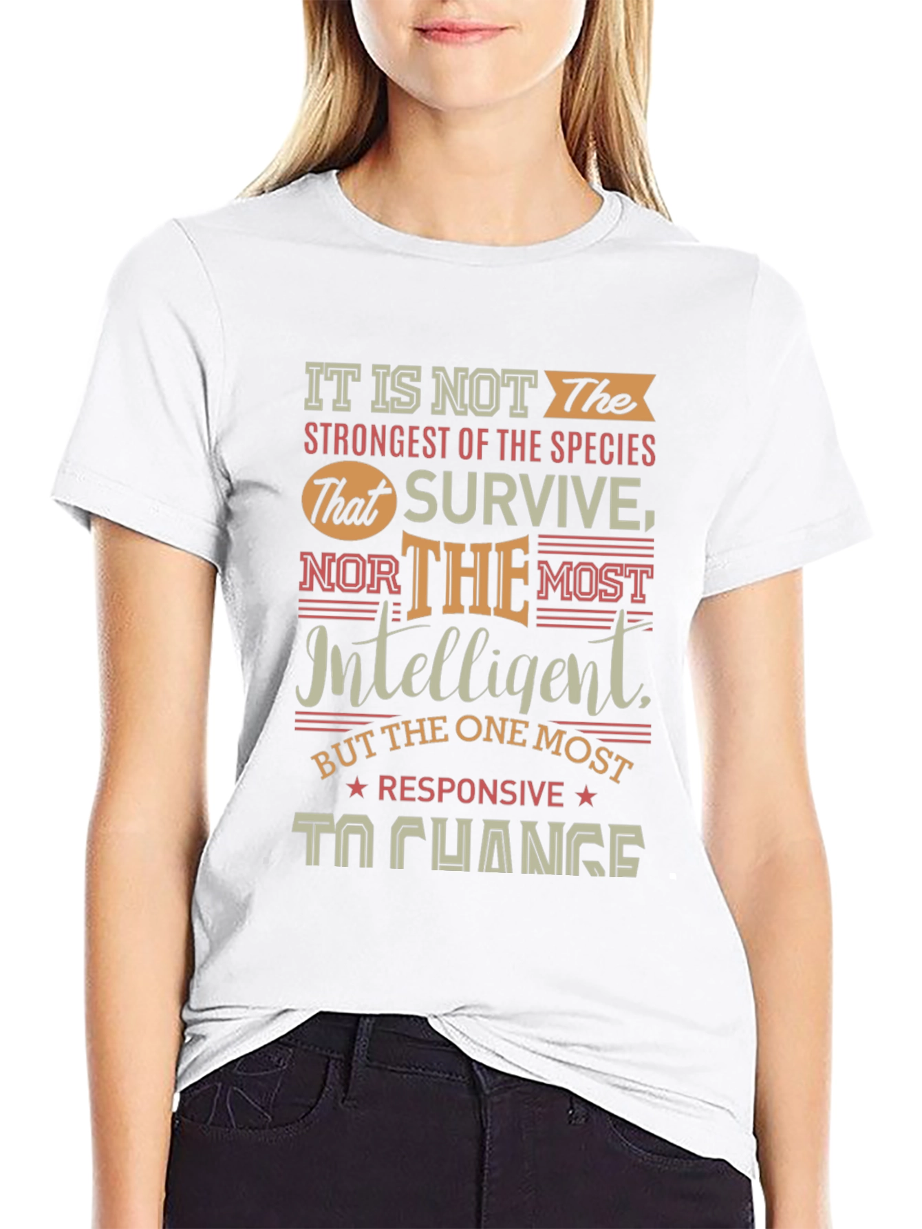 Adaptation Quote Graphic T-Shirt