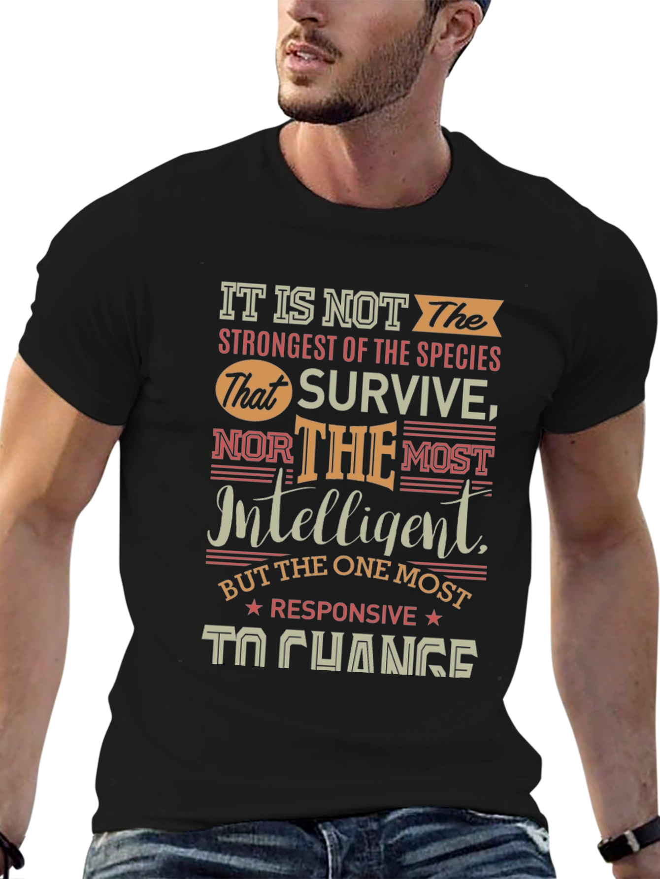 Adaptation Quote Graphic T-Shirt