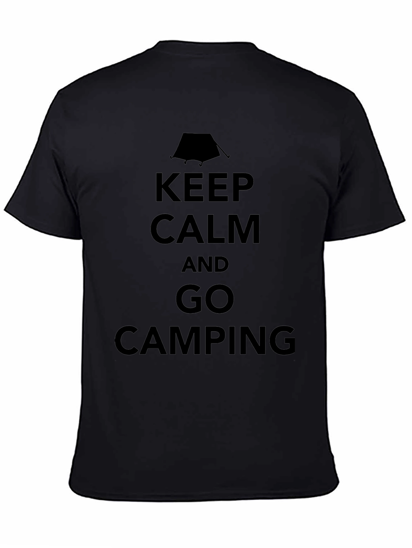 Keep Calm and Go Camping Black T-Shirt