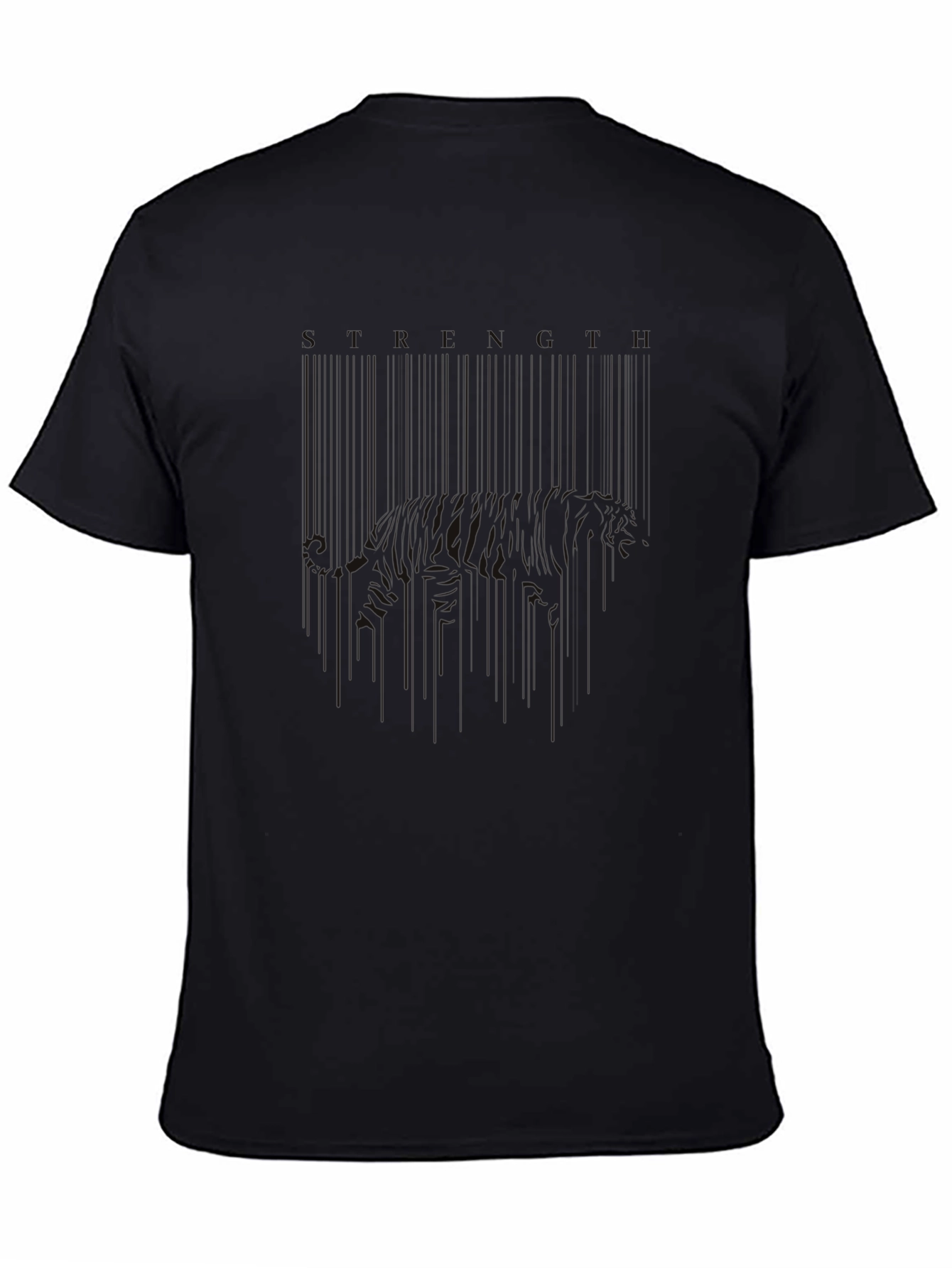 Mens Solid Black Crew Neck T-Shirt - Casual Style