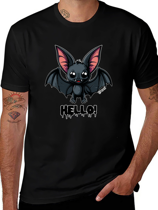 Cute Cartoon Bat T-Shirt - Hello!