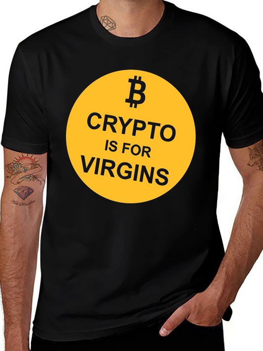 Crypto Is For Virgins Black T-Shirt - Funny Bitcoin Tee