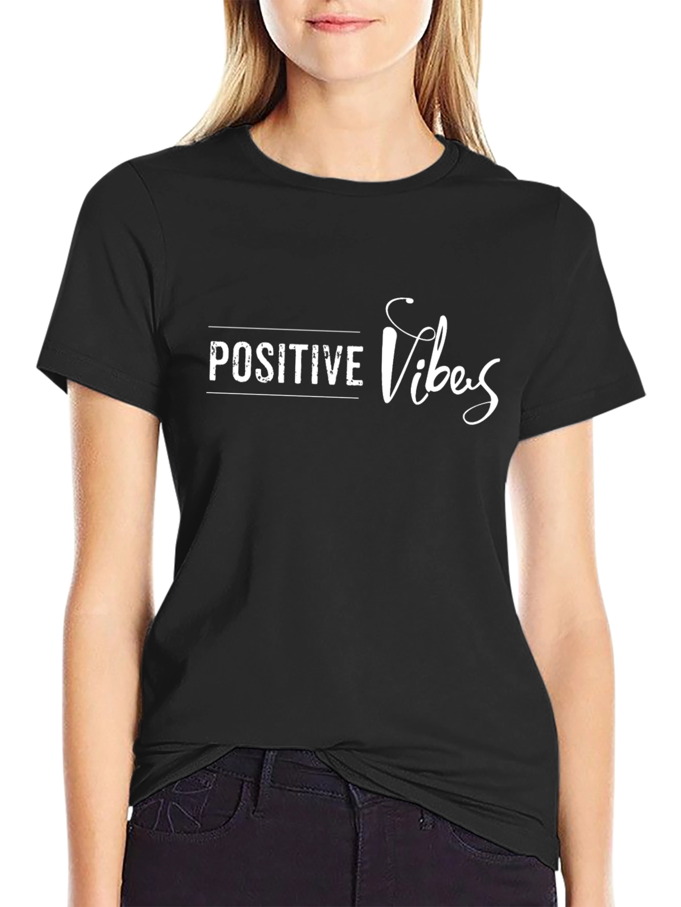 Positive Vibes Black T-Shirt