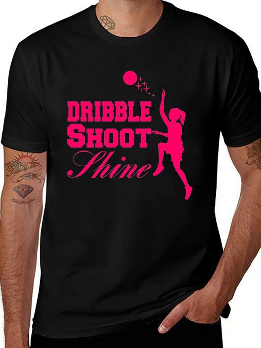 Dribble Shoot Shine Womens Basketball T-Shirt