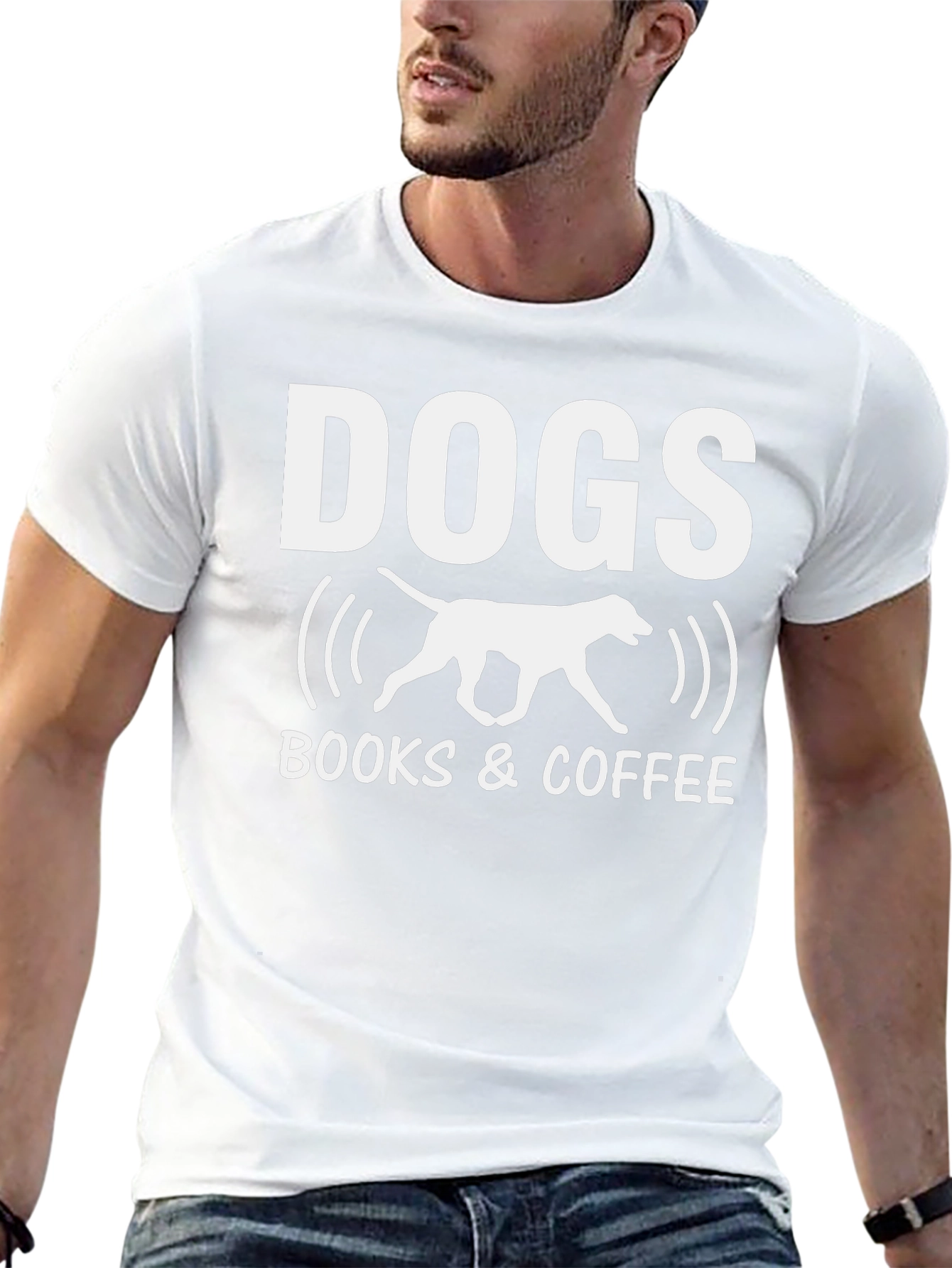 Dogs Books & Coffee Graphic Tee