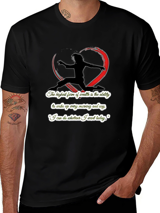 Inspirational Silhouette Graphic Black T-Shirt