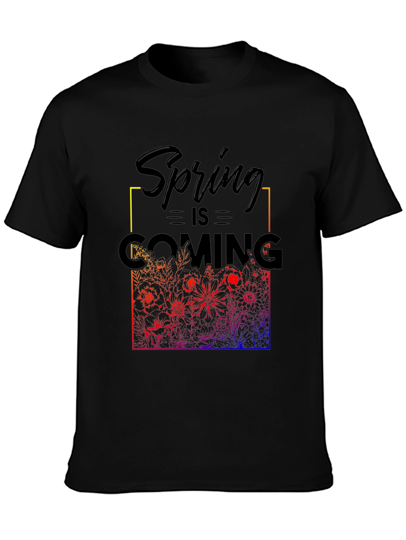 Spring is Coming T-Shirt - Floral Design