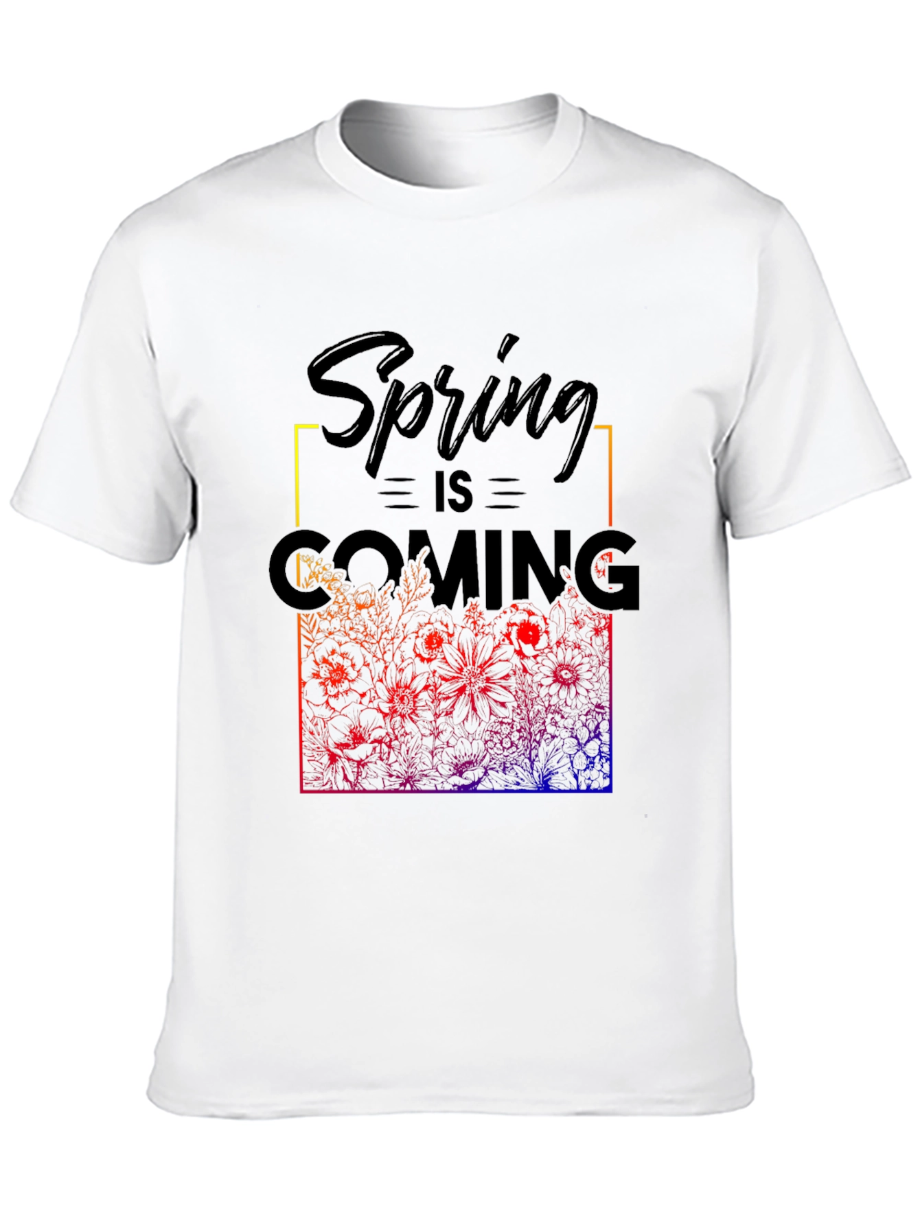 Spring is Coming T-Shirt - Floral Design