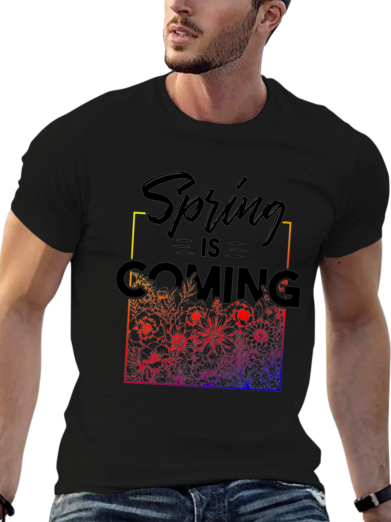 Spring is Coming T-Shirt - Floral Design