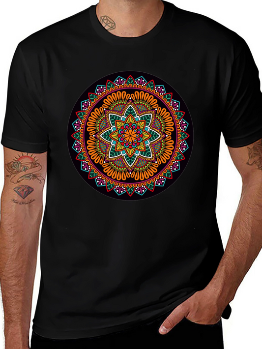 Colorful Mandala Graphic Print T-Shirt