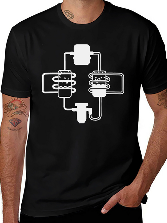 Brewing Process Black Graphic T-Shirt